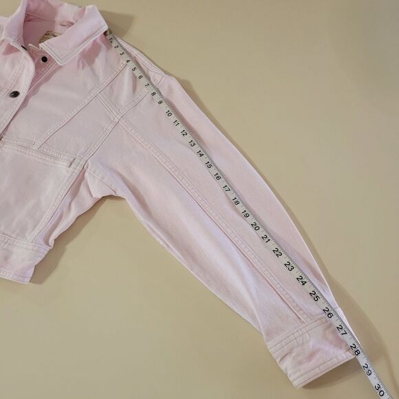 Free People Star Crossed Sorbet Denim Cropped Jacket - Picture 11 of 16